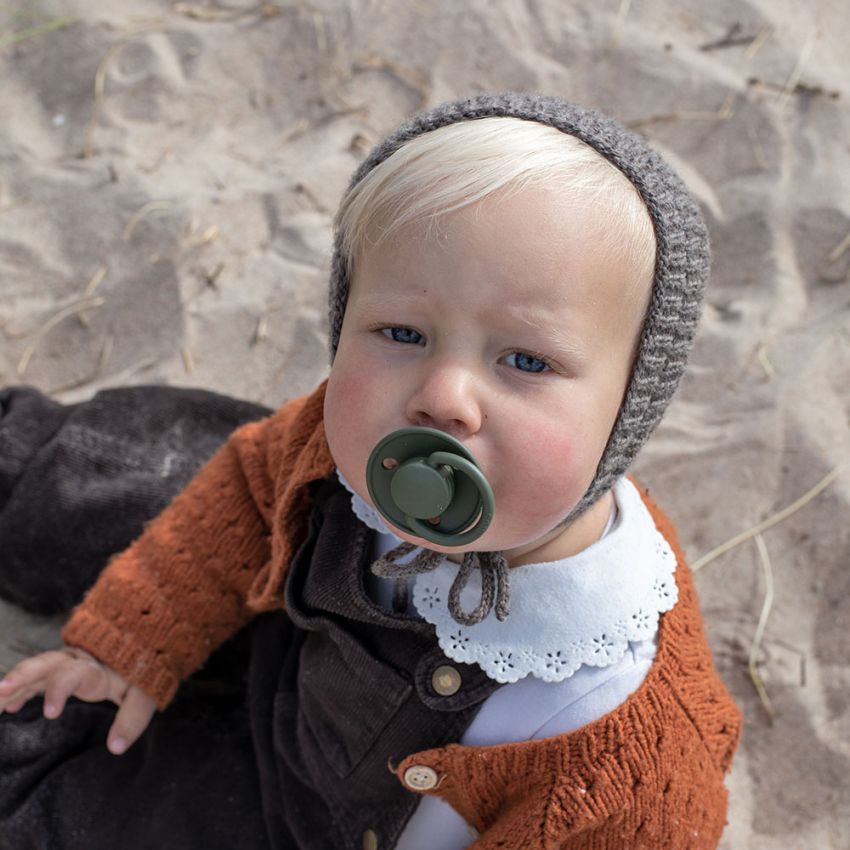 BIBS - DE LUX Iron / Weiss Silikon