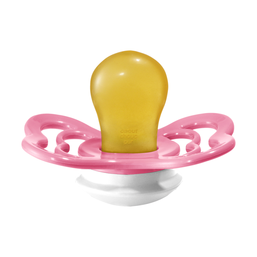 BIBS - SUPREME Latex Coral-White Gr. 2