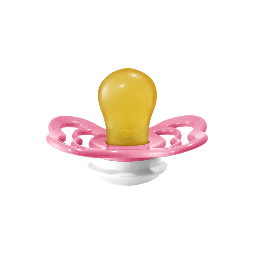 BIBS - SUPREME Latex Coral-White Gr. 1