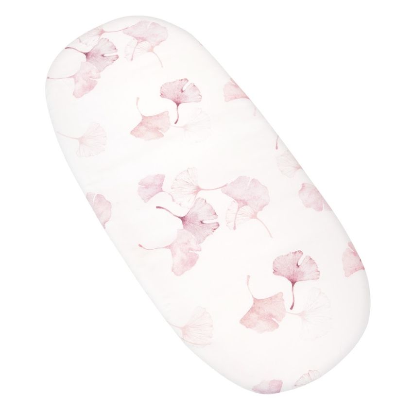 Samiboo - Spanntuch für Wiege / Moseskorb / Kinderwagen Ginko Lila