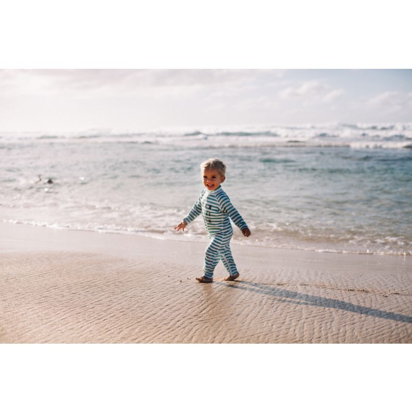 Beach & Bandits - UV Badeoverall Baby Born on the Beach Grün/Weiss