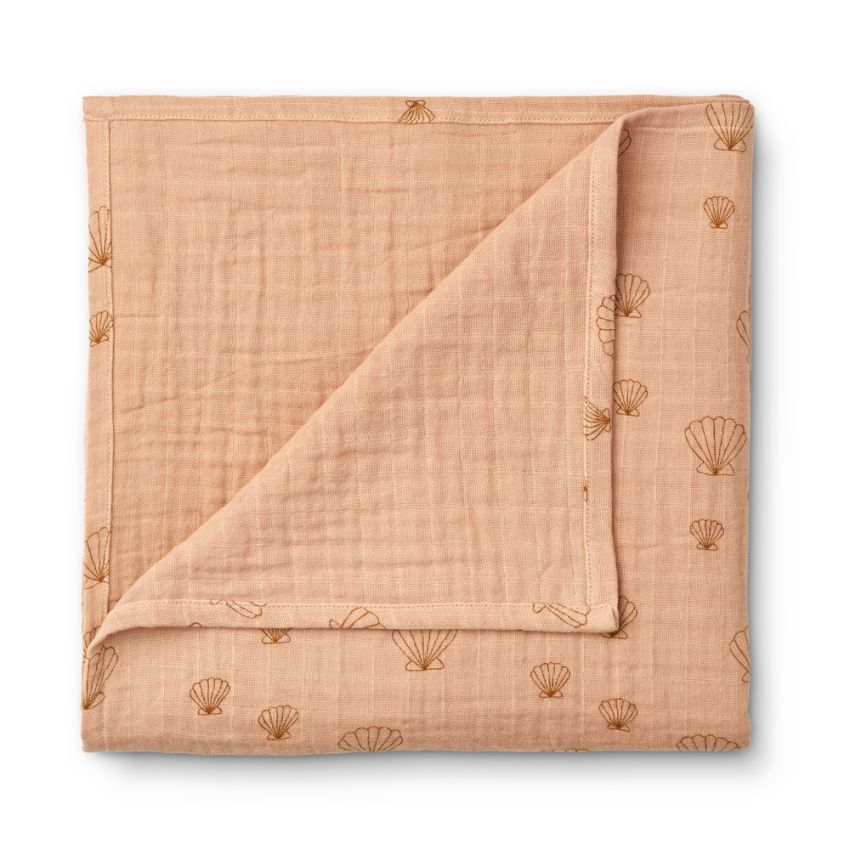 LIEWOOD - Ben Muslin Swaddle Pale Tuscany Shell