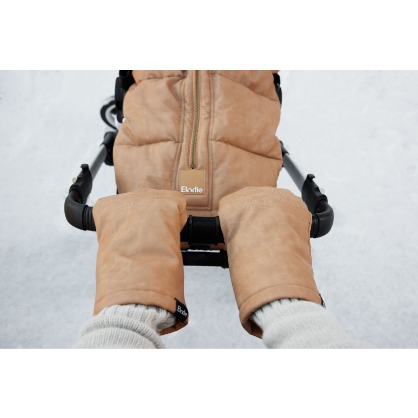 Elodie - Schiebehandschuhe Aviator Braun veganes Leder