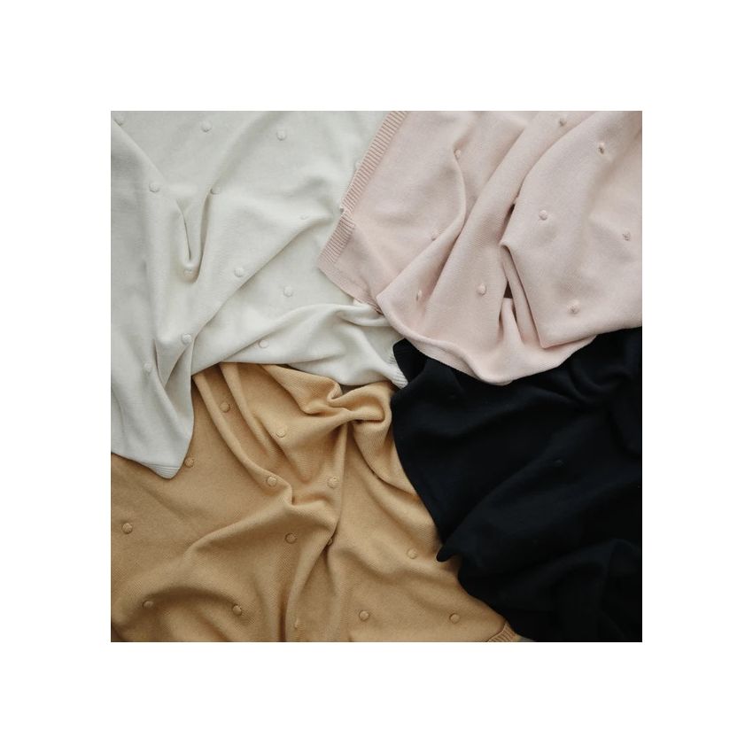 Mushie - Strickdecke Dots Blush