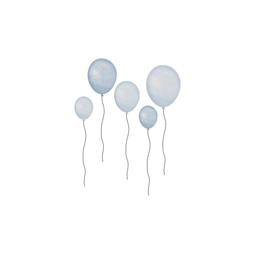 Thats mine - Wandsticker Ballone blau