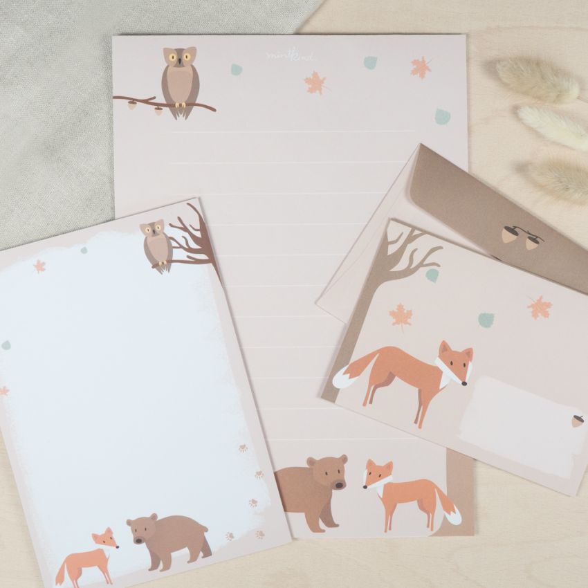 mintkind - Briefpapierset Wald