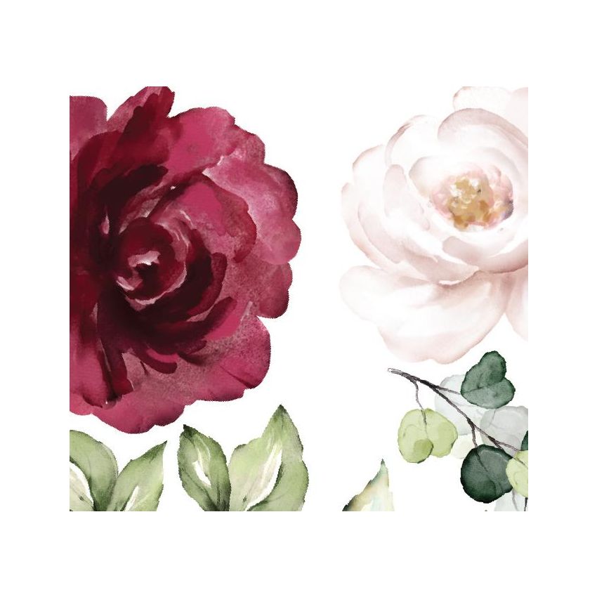 Ginger Monkey - Peony and Rose Burgundy