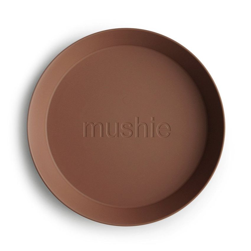 Mushie - 2er Set Teller rund Caramel