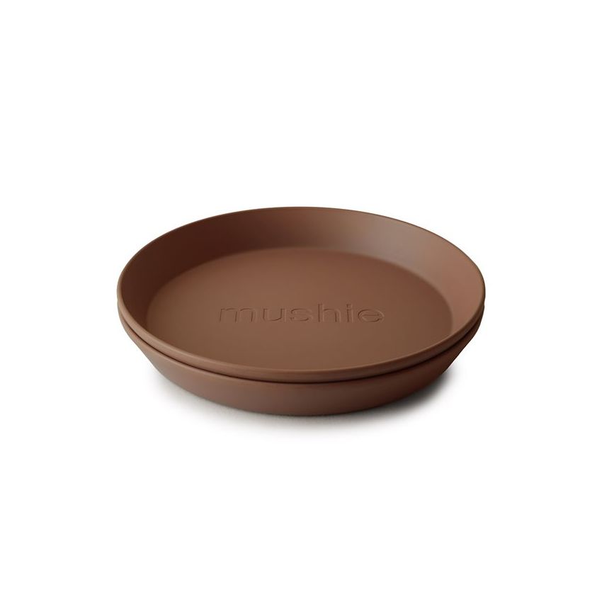 Mushie - 2er Set Teller rund Caramel
