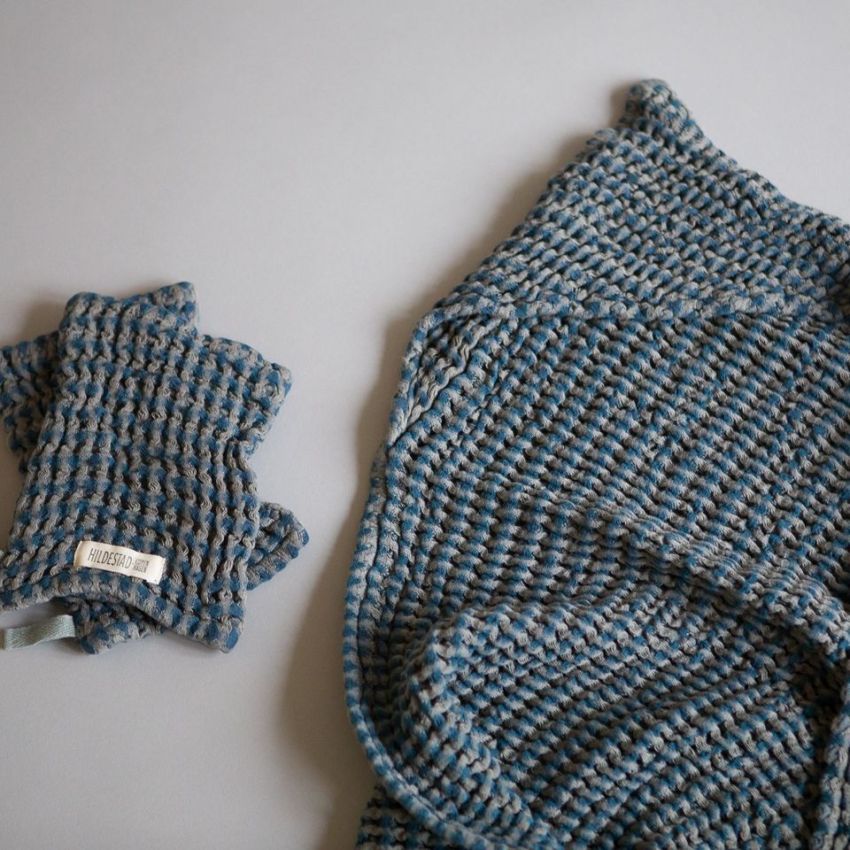 Hildestad Copenhagen - Waffel Badetuch Stormy Blue