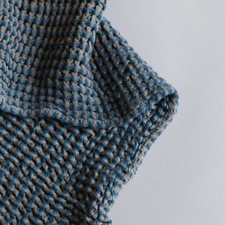 Hildestad Copenhagen - Waffel Badetuch Stormy Blue