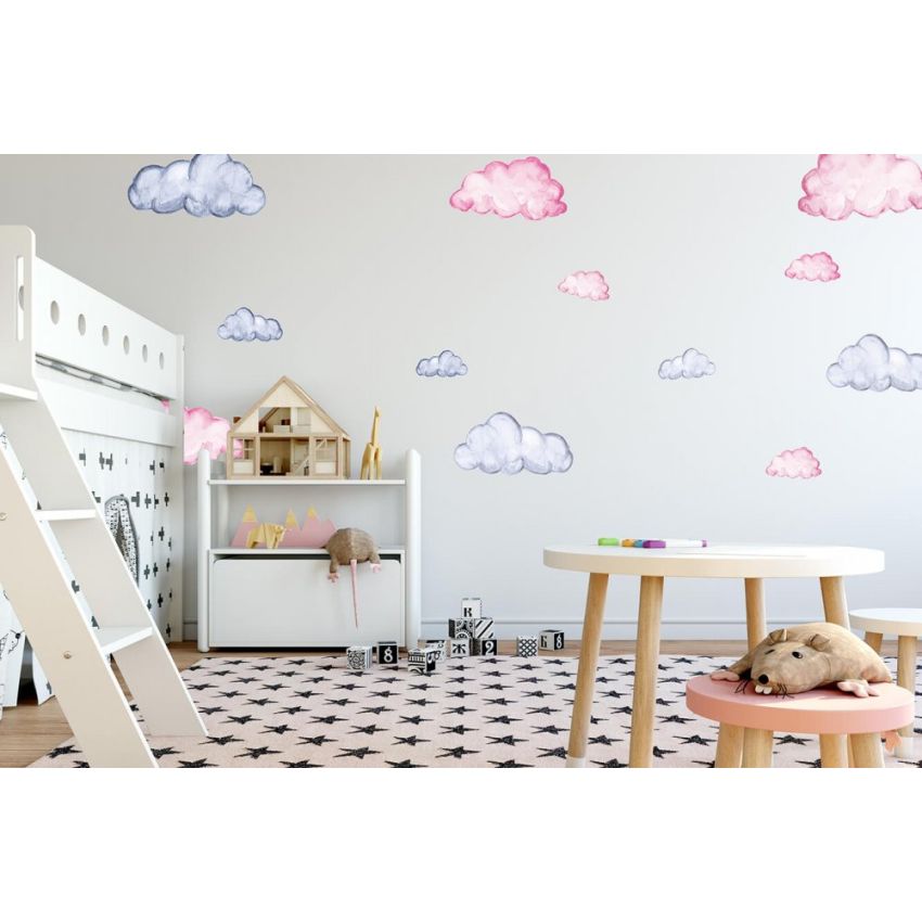 blond + noir - Wandsticker Clouds