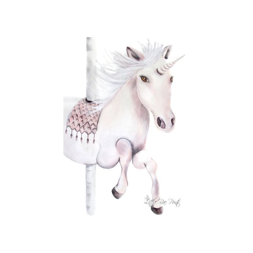 Little Rae Prints - Poster Carousel Unicorn