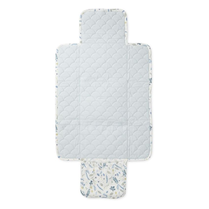 Cam Cam Copenhagen - Wickelmatte für unterwegs Pressed Leaves blue