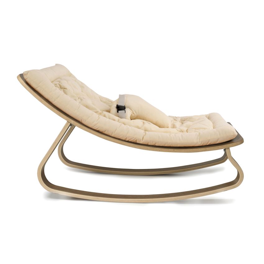 Charlie Crane - Babywippe Levo weiss Walnuss