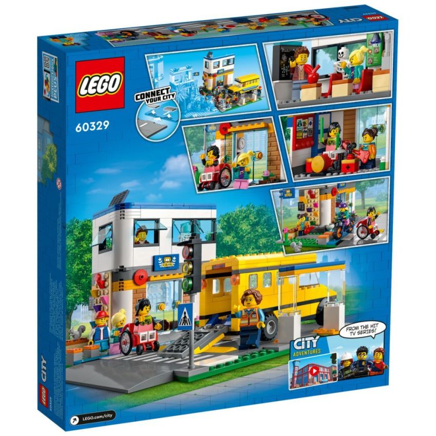 LEGO® City 60329 - Schule mit Schulbus