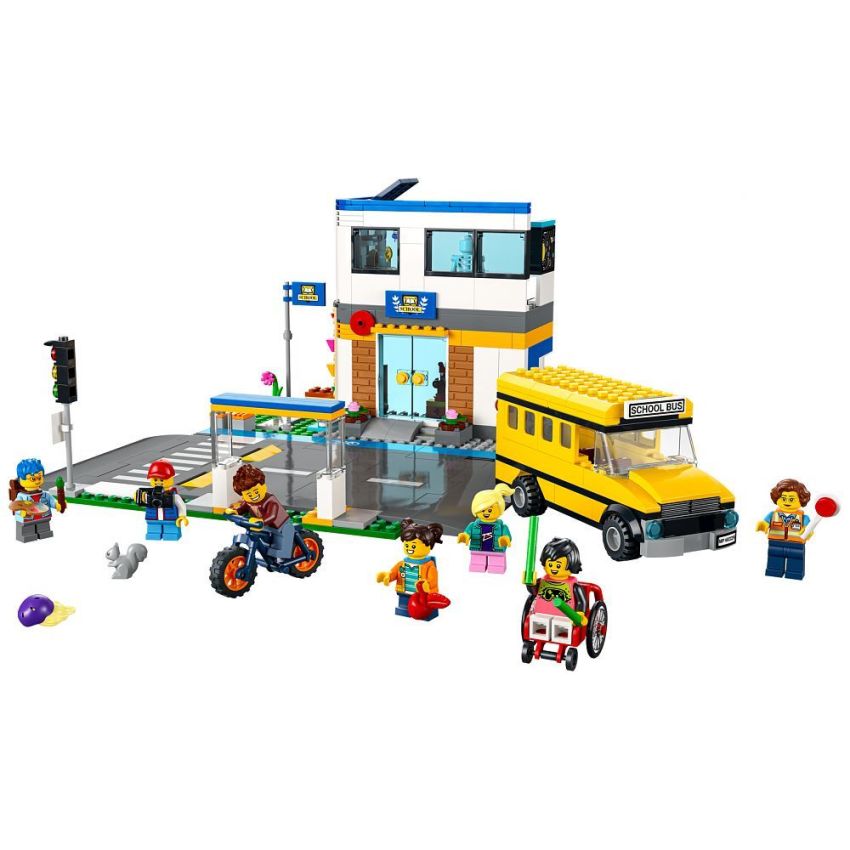 LEGO® City 60329 - Schule mit Schulbus