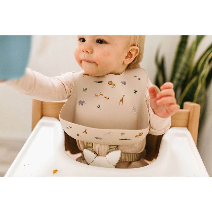 LouLou Lollipop - Silikon- Lätzchen Safari