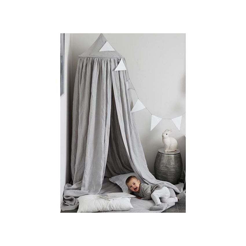 Cotton & Sweets - Baldachin pure Nature hellgrau Leinen