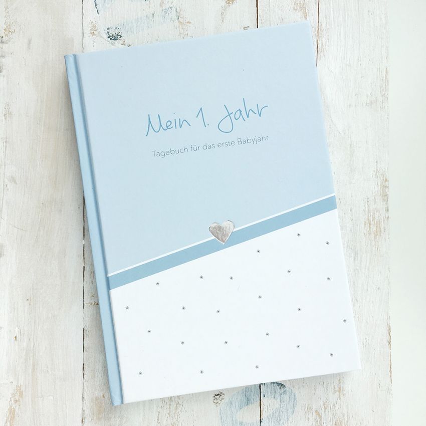 mintkind - Baby Tagebuch Blau Hardcover