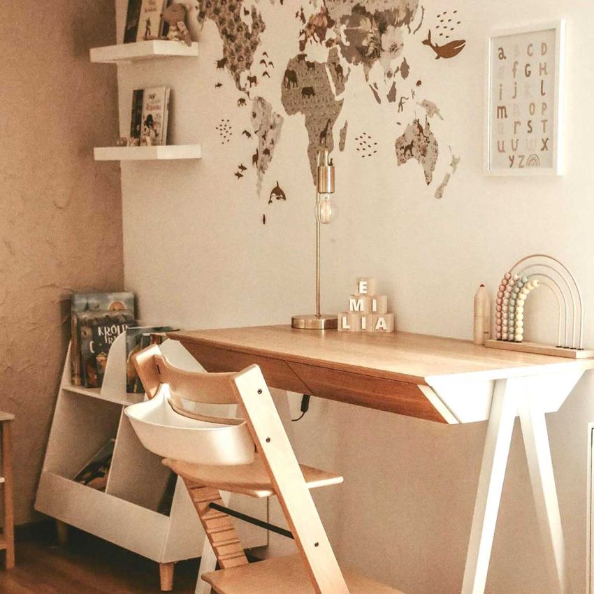 Dekornik - Weltkarte Map 8 Flowers