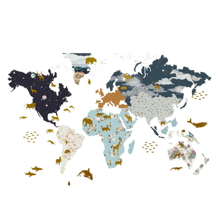 Dekornik - Weltkarte Map 7 In The Sky