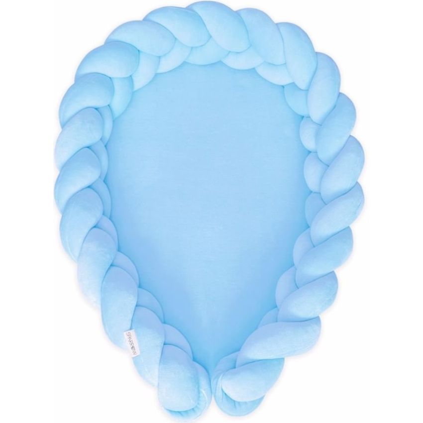 Sparrow - Babynest Bettschlange Babyblau 2 in 1