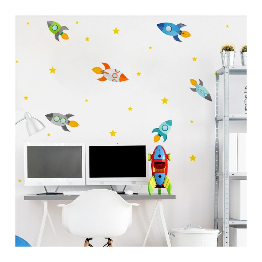 YokoDesign - Wandsticker Bunte Raketen