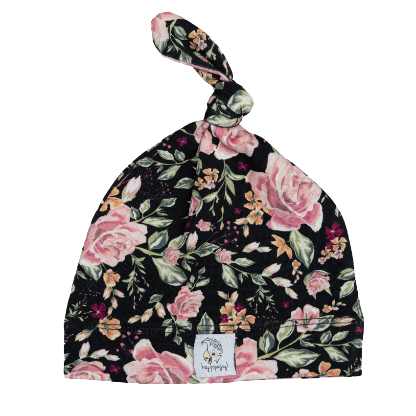 Hey Popinjay! - Newborn Knotted Black Roses