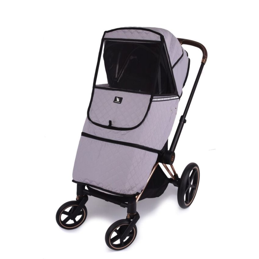 Cottonmoose - Wetterschutz- Regenschutz Kinderwagen Grau