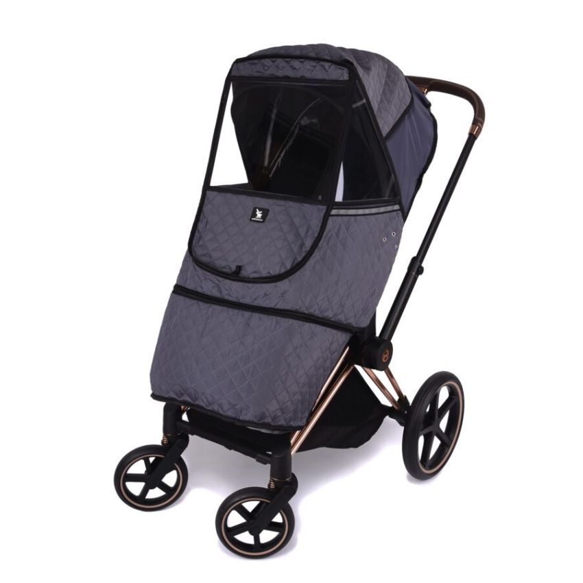 Cottonmoose - Wetterschutz- Regenschutz Kinderwagen Graphit