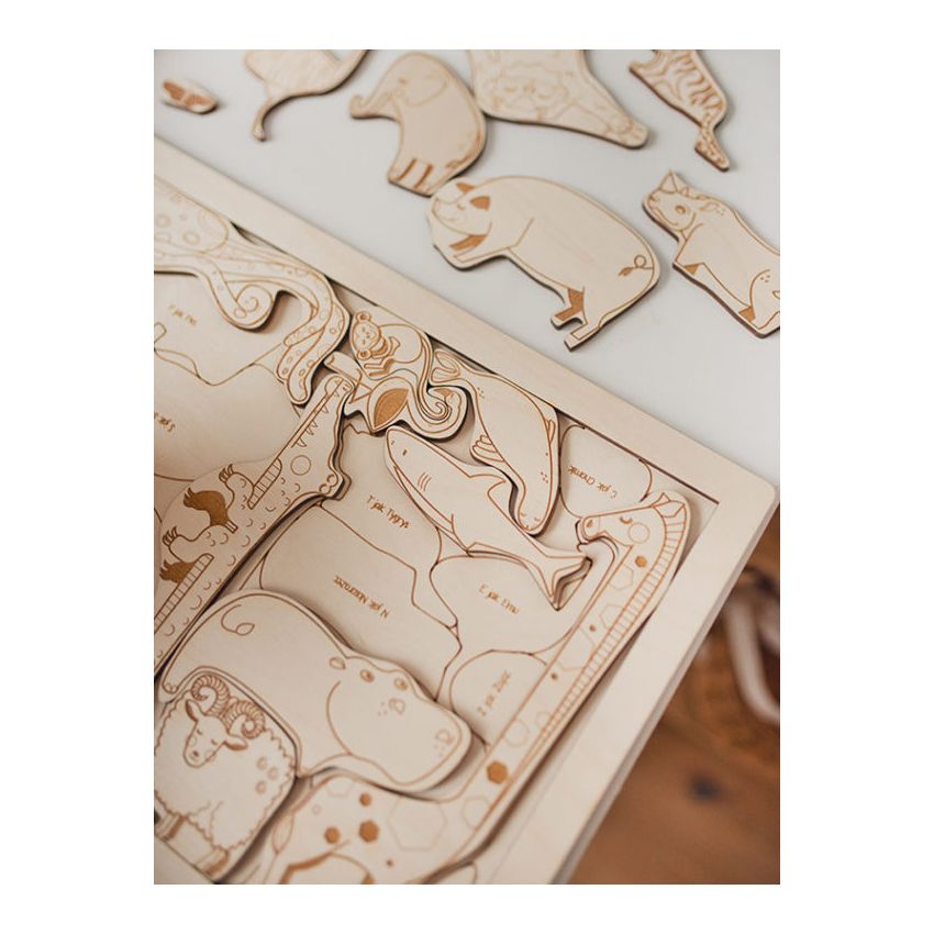 Stuka Puka - Holz Puzzle Blauwal und Freunde (deutsch)