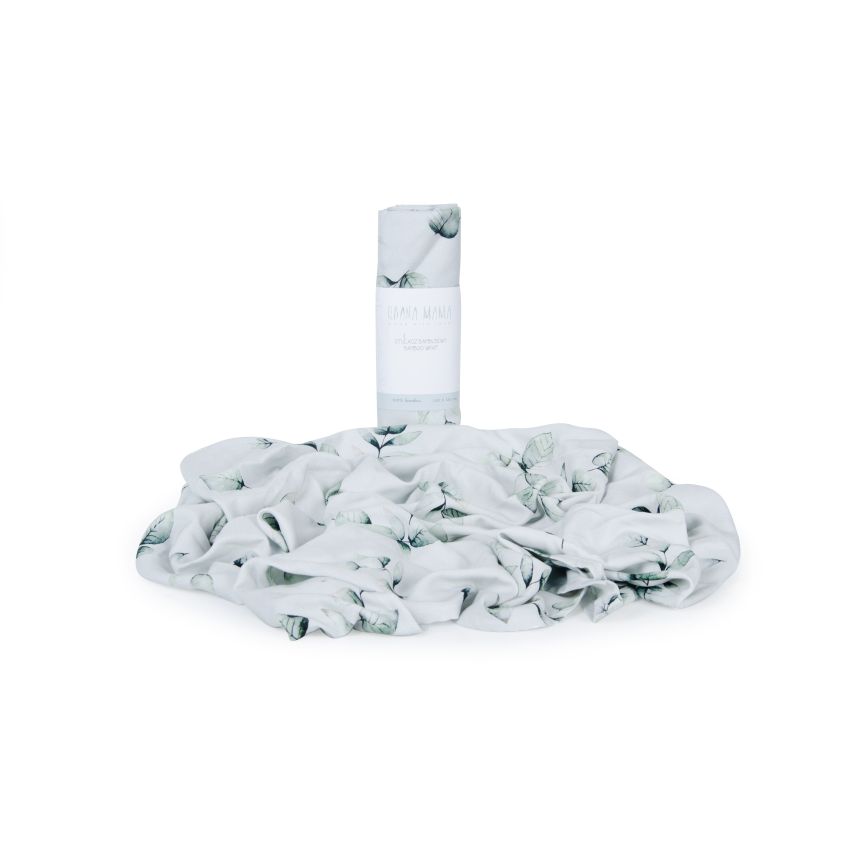 Qbana Mama - Bambus Muslin Swaddle Eukalyptus 120 x 120cm