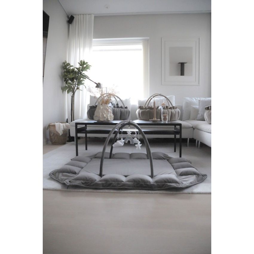 Lilac Sunday - Babyinsel rechteckig 2 in 1 Elvin Grau, Spielzeug grau