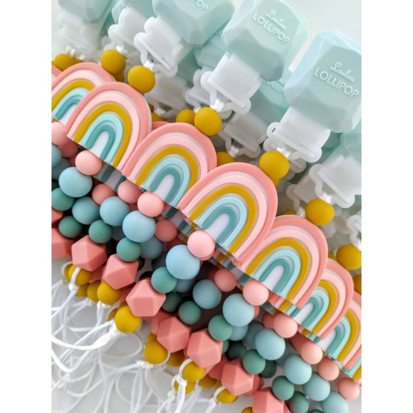 LouLou Lollipop - Schnuller Clip Darling Rainbow