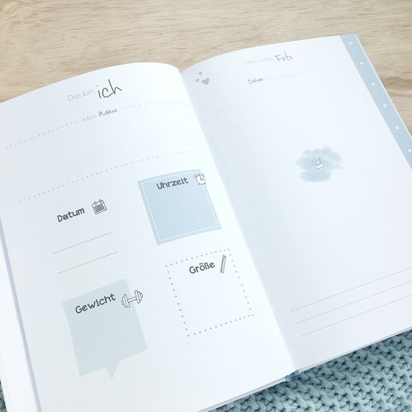 mintkind - Baby Tagebuch Pink Hardcover