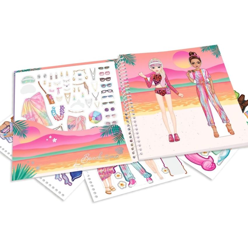 TOPModel Malbuch Dress me up Stickerbuch Holiday