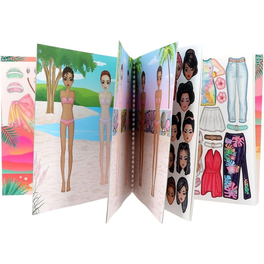 TOPModel Malbuch Dress me up Stickerbuch Holiday