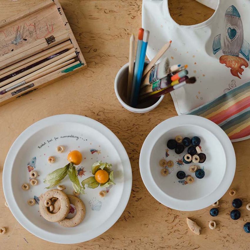 Elodie - 3-teiliges Geschirrset Saugnapf - Spaceland