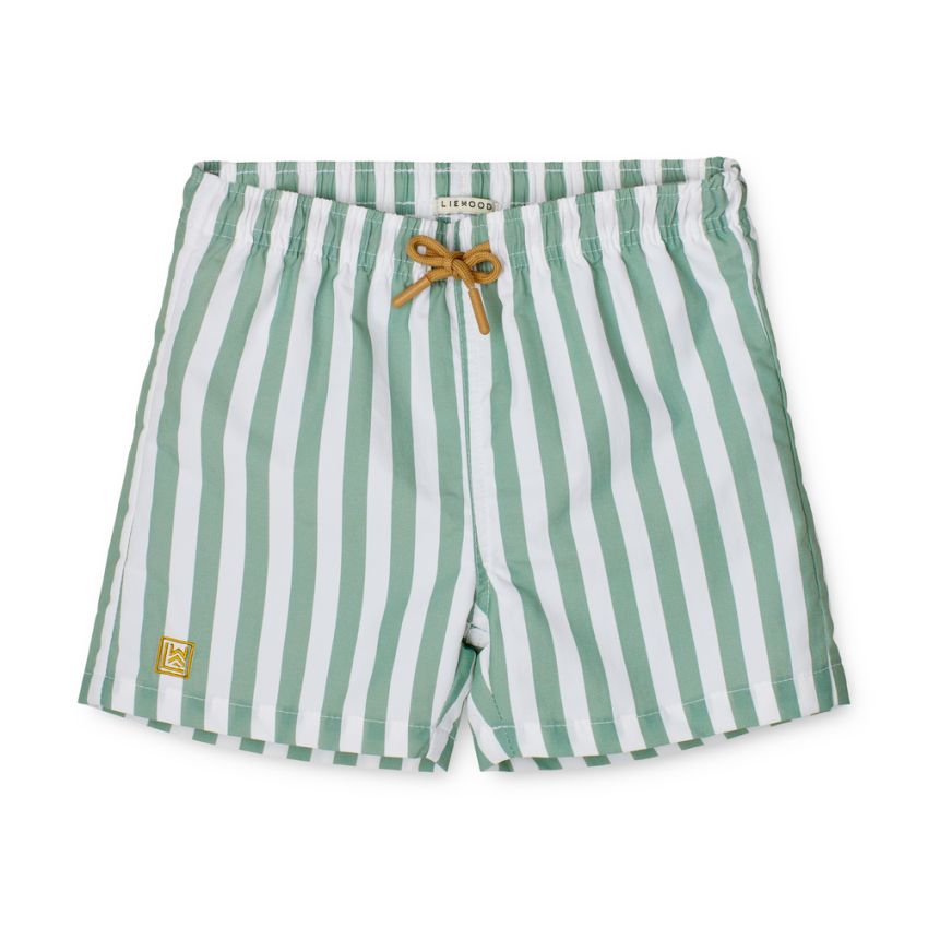 LIEWOOD - Duke UV Badeshorts Streifen Peppermint White