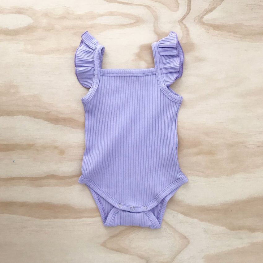 bel&bow - Ribbed Body Frill Lilac