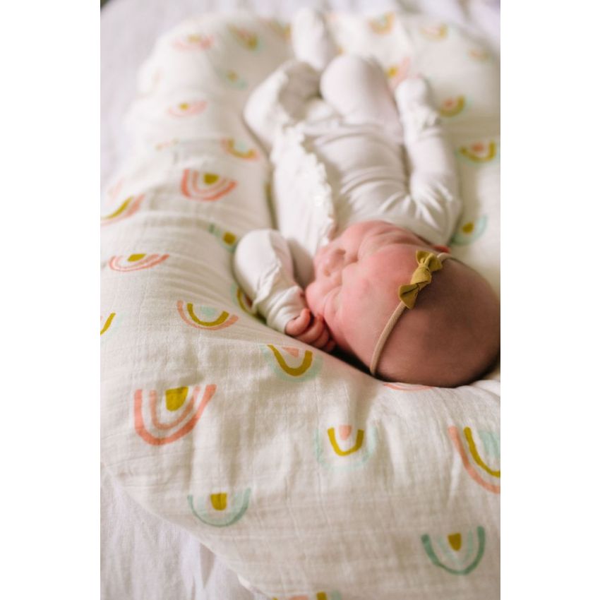 LouLou Lollipop - Muslin Swaddle Pastell Rainbow