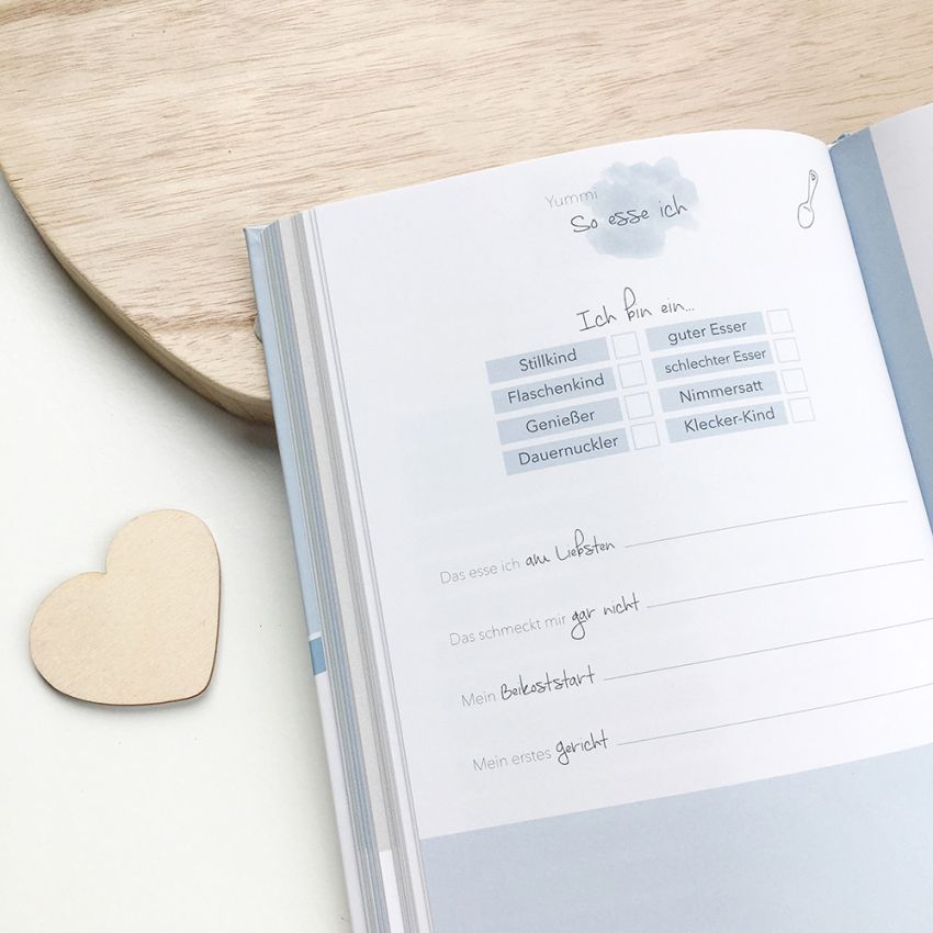 mintkind - Baby Tagebuch Blau Hardcover