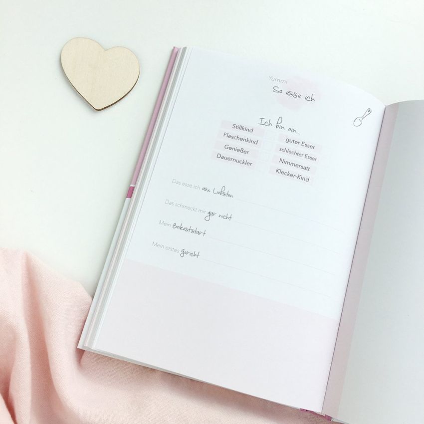 mintkind - Baby Tagebuch Pink Hardcover
