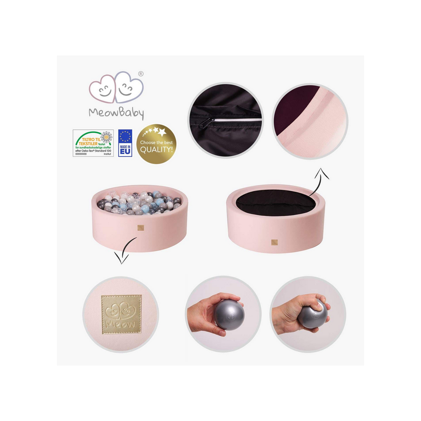 MeowBaby - Bällebad Jungle Komplettset inkl Bälle 90x90x40cm