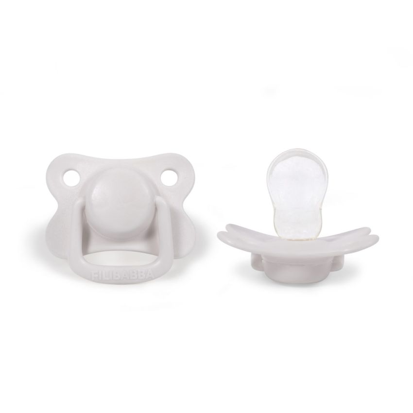 FILIBABBA - Schnuller 2er Set White 6+ Monate