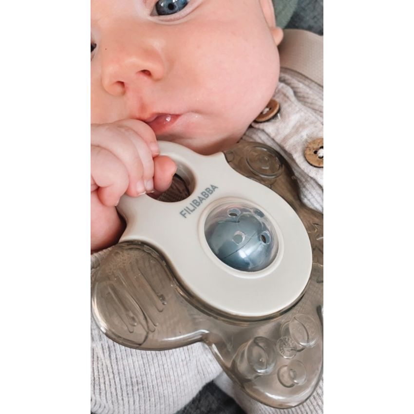 FILIBABBA - Kühlbeißring - Cooling Star 2er-Pack Grey Mix