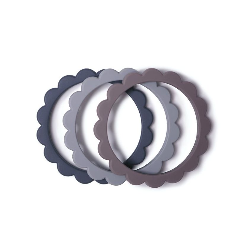 Mushie - Beissring Set Dove Gray/Steel/Stone