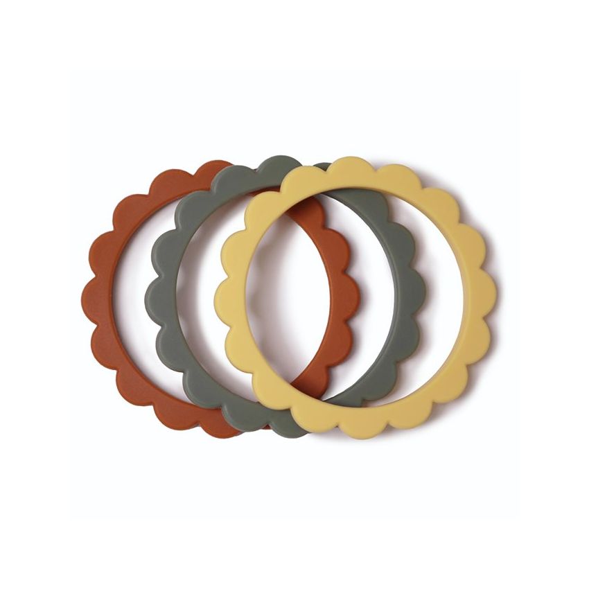 Mushie - Beissring Set Clay/Dried Thyme/Sunshine