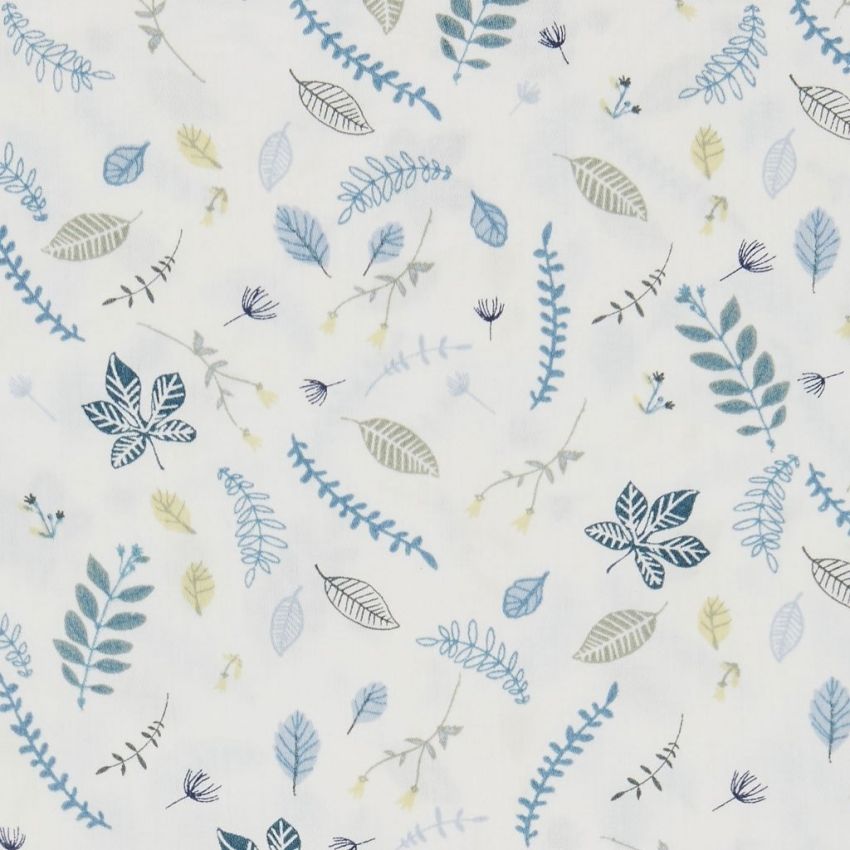 Cam Cam Copenhagen - Bettspanntuch Pressed Leaves Blue
